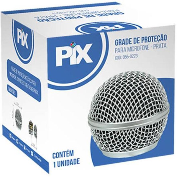 Globo Para Microfone 055-0223 Prata Pix