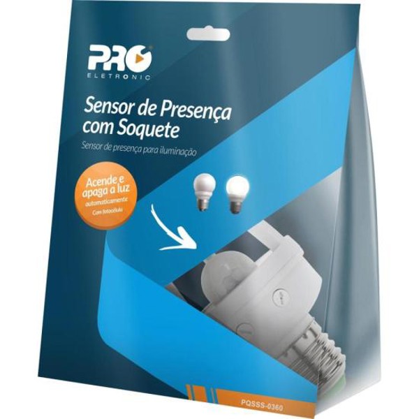 Sensor de Presença Sobrepor Soquete 360° Proeletronic