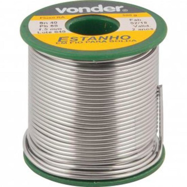 Estanho em Fio Para Solda 500g Verde 40x60 1,5mm Vonder