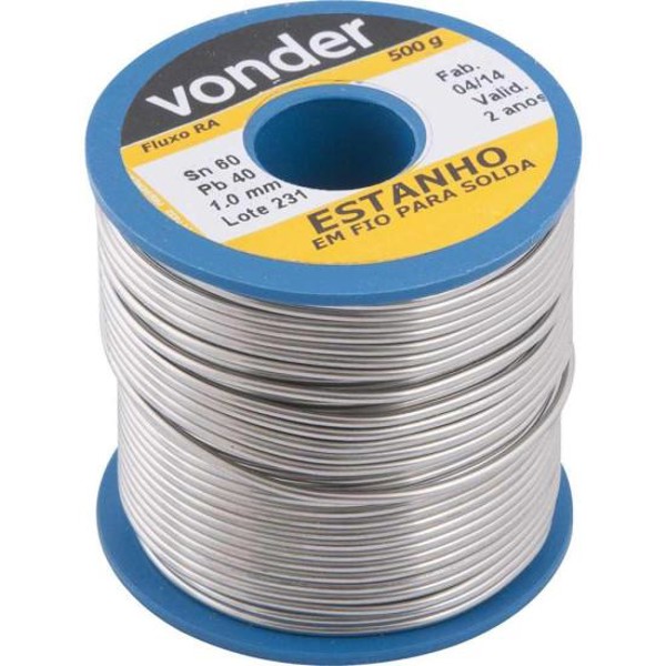 Estanho em Fio Para Solda 500g Azul 60x40 1mm Vonder