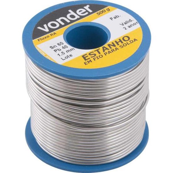 Estanho em Fio Para Solda 500g Azul 60x40 1,5mm Vonder