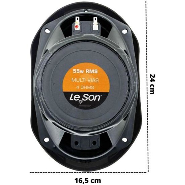 Kit Com 2 Alto-falantes Leson 5" e 6x9” 55w