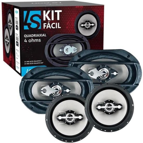 Kit Com 2 Alto-falantes 6x9” e 6” Quadriaxial Leson LS6 140w