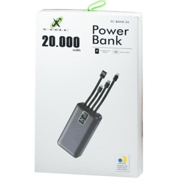 Carregador Power Bank 20000 XC-BANK-26 Flex