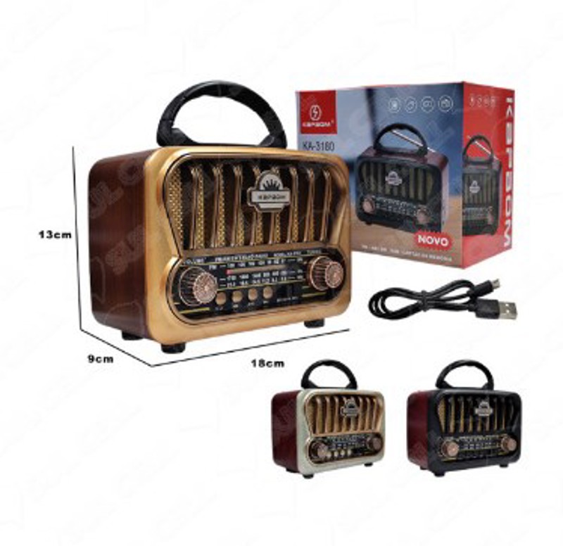 Rádio AM-FM Caixa de Som KA3180