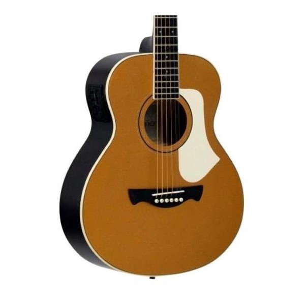Violão Mini Tagima Porteño Eletroacústico Aço Metallic Gold Satin