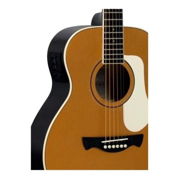 Violão Mini Tagima Porteño Eletroacústico Aço Metallic Gold Satin
