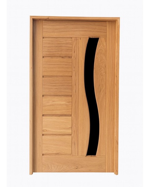 Porta angelim pedra alto padrão vidro S 210X100