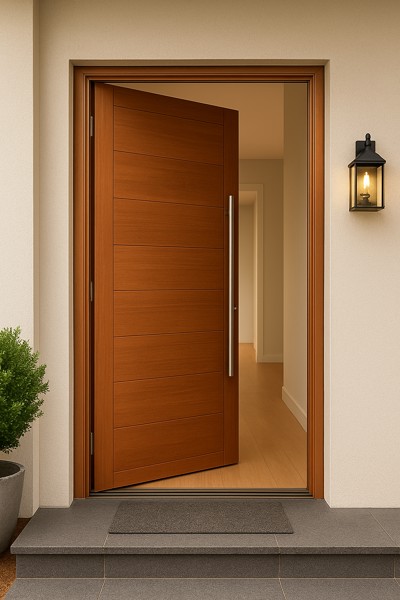 Porta lambril amadeirado fechada 210x120