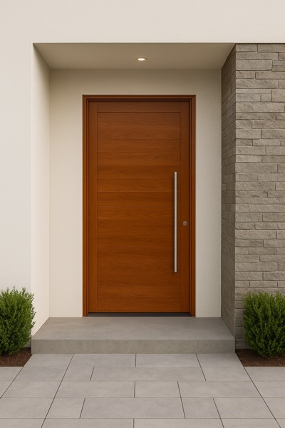 Porta lambril amadeirado fechada 210x80 