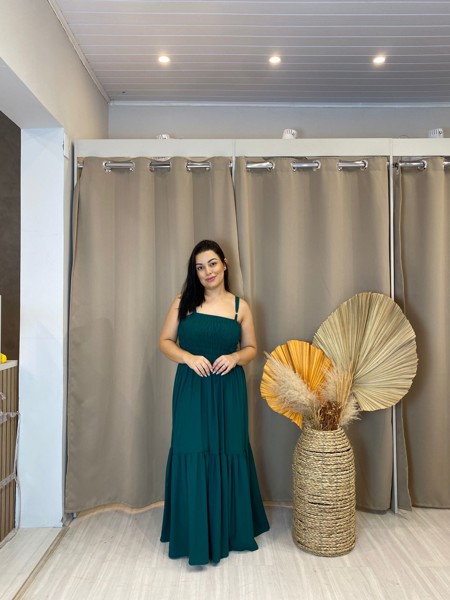 VESTIDO LASTEX LISO KAREM