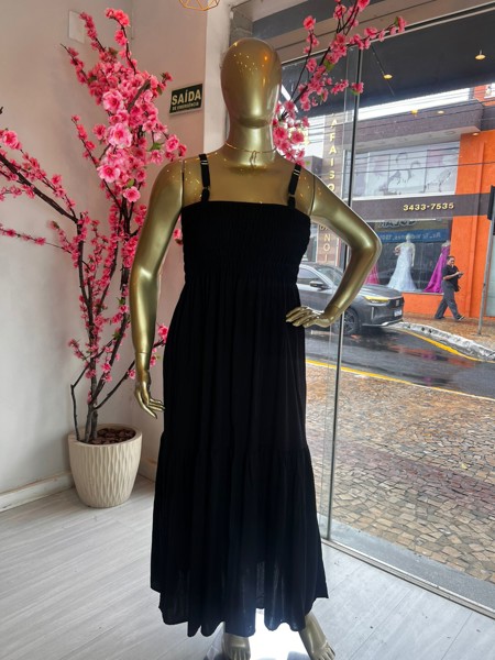 VESTIDO LASTEX LISO KAREM