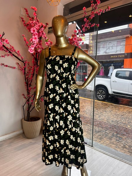 VESTIDO LASTEX LISO KAREM