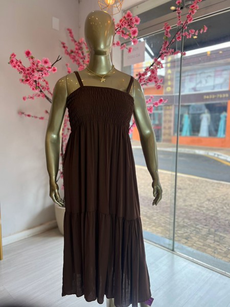 VESTIDO LASTEX LISO KAREM