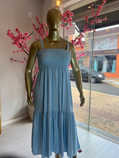 VESTIDO LASTEX LISO KAREM