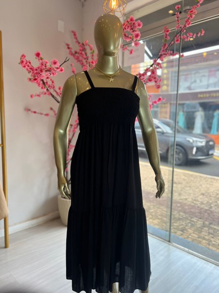 VESTIDO LASTEX LISO KAREM