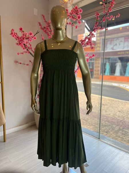 VESTIDO LASTEX LISO KAREM