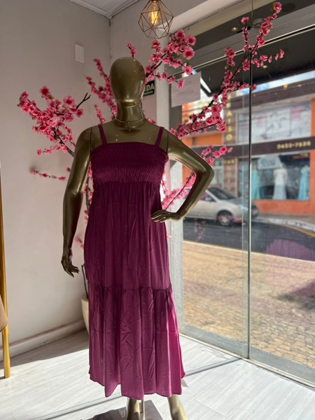 VESTIDO LASTEX LISO KAREM