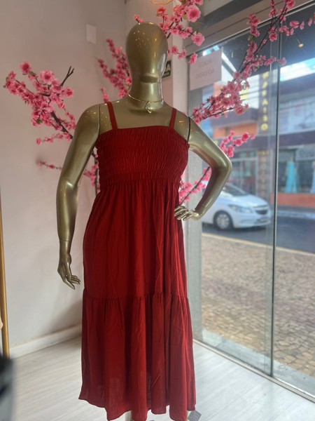 VESTIDO LASTEX LISO KAREM