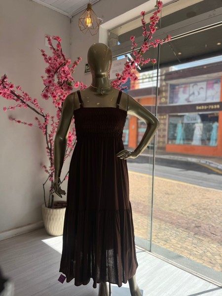 VESTIDO LASTEX LISO KAREM