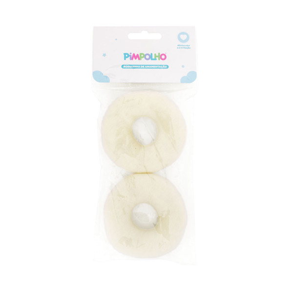 ROSQUINHA DE AMAMENTACAO TAG C/1 PAR PIMPOLHO OFF WHITE