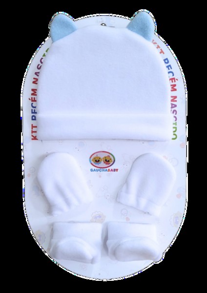 KIT RECEM NASCIDO GAUCHA  BABY - COR: BRANCO COM AZUL