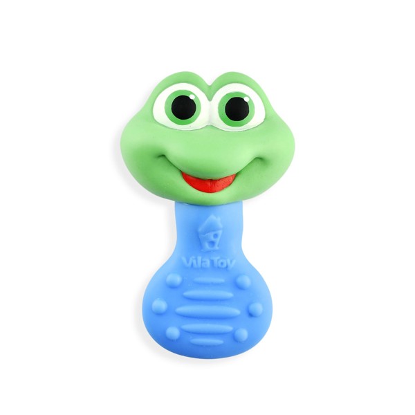 MORDEDOR E CHOCALHO SAPO AZUL VILA TOY