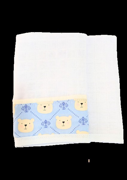 KIT PANO DE BOCA C/2 - MODELO: URSO AZUL