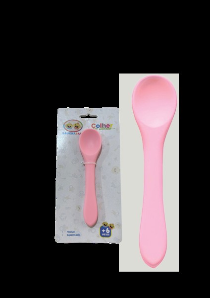 COLHER SILICONE GAUCHA BABY - COR: rosa