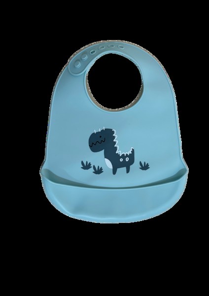 BABADOR EM SILICONE GAUCHA BABY - MODELO: DINOSSAURO