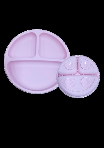 PRATO VENTOSA DE SILICONE GAUCHA BABY - COR: rosa