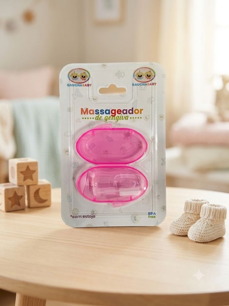 MASSAGEADOR DE GENGIVA  ROSA GAUCHA BABY