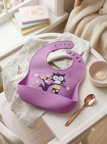 BABADOR EM SILICONE GAUCHA BABY - MODELO: CORUJA