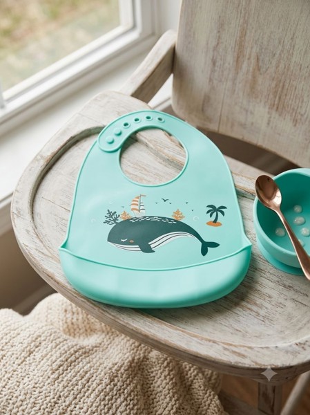 BABADOR EM SILICONE GAUCHA BABY - MODELO: BALEIA