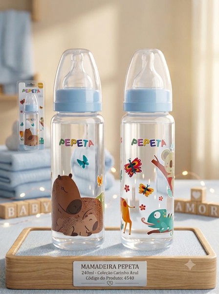 MAMADEIRA PEPETA PLUS 240ML  PEPETA azul