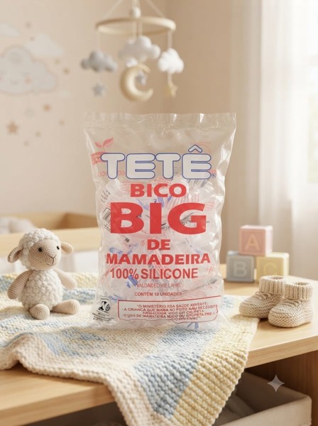 BICO DE MAMADEIRA BIG OR DE SILICONE 