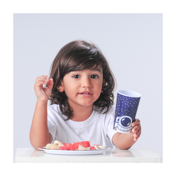 KIT ALIMENTACAO 3 PECAS MASC PIMPOLHO AZUL/ESPACO