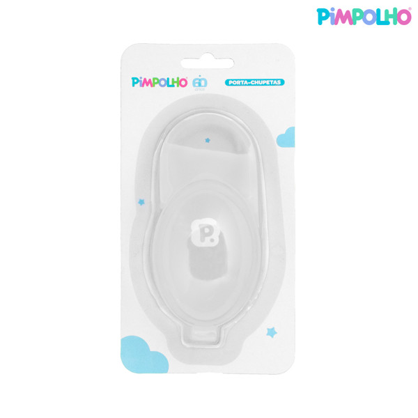 PORTA-CHUPETA COM ALCA TRANSPARENTE PIMPOLHO