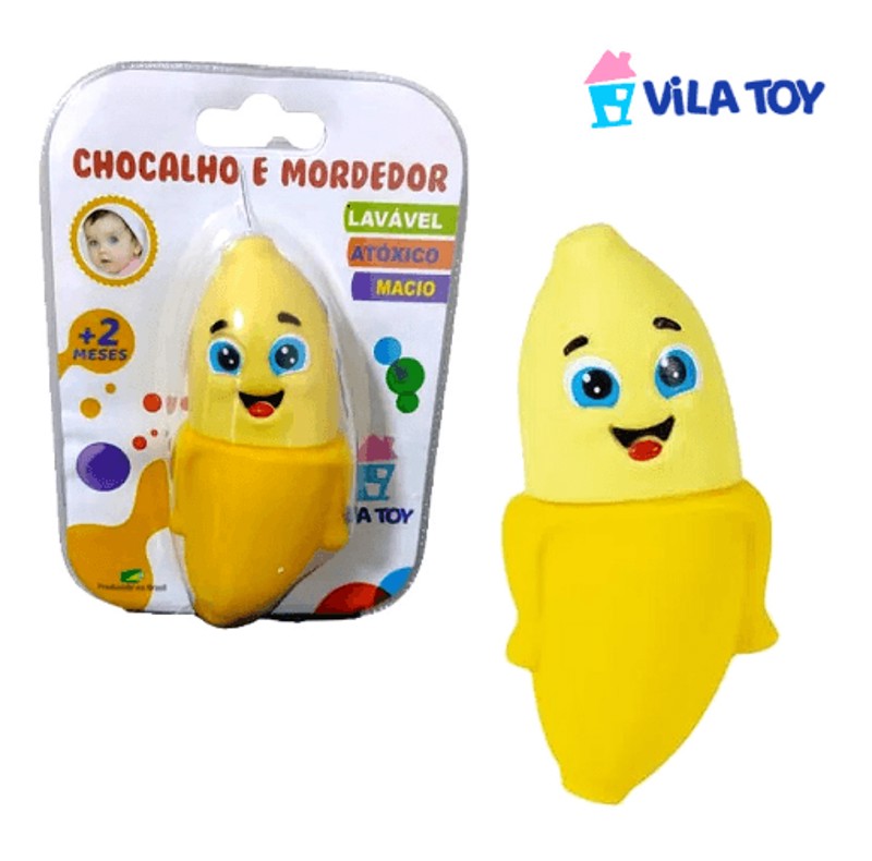 MORDEDOR E CHOCALHO BANANA VILA TOY
