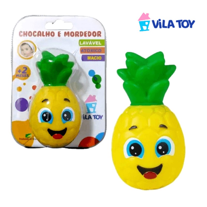 MORDEDOR E CHOCALHO ABACAXI VILA TOY