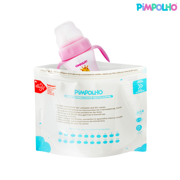SACO P/ESTERELIZACAO DE MAMADEIRA UNISSEX PIMPOLHO BRANCO