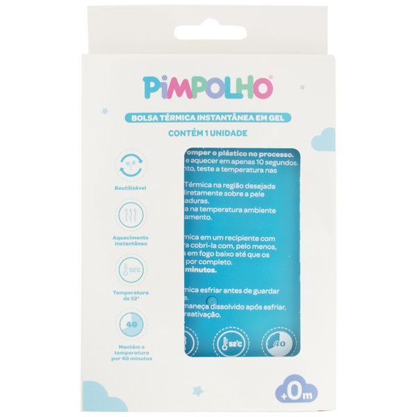 BOLSA TERMICA INSTANTANEA EM GEL UNISSEX PIMPOLHO AZUL