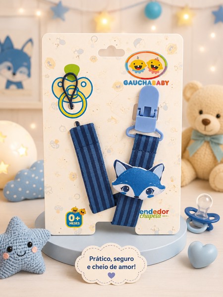 PRENDEDOR CHUPETA GB - MODELO: RAPOSA AZ