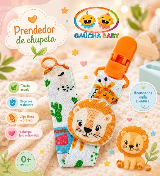 PRENDEDOR CHUPETA GB - MODELO: LEAO