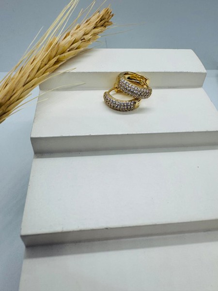 BRINCO ARGOLA PEDRAS ZIRCONIAS