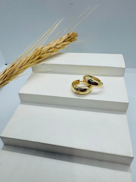 BRINCO ARGOLA LISO OVAL PEQUENO