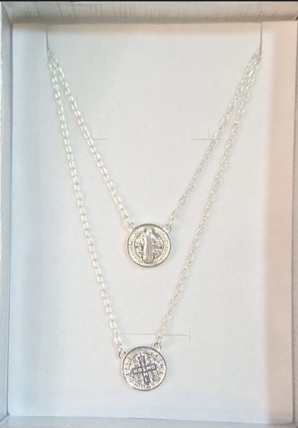 ESCAPULARIO SAO BENTO PRATA