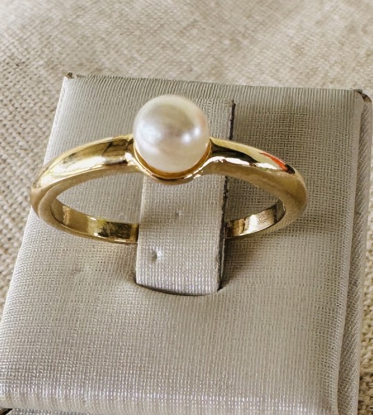 ANEL SOLITARIO PEROLA,16