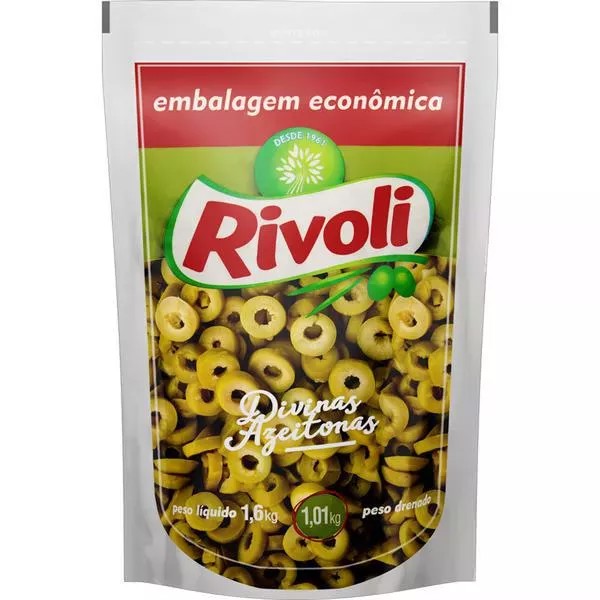 AZEITONA FATIADA S/ CAROÇO RIVOLI 1KG