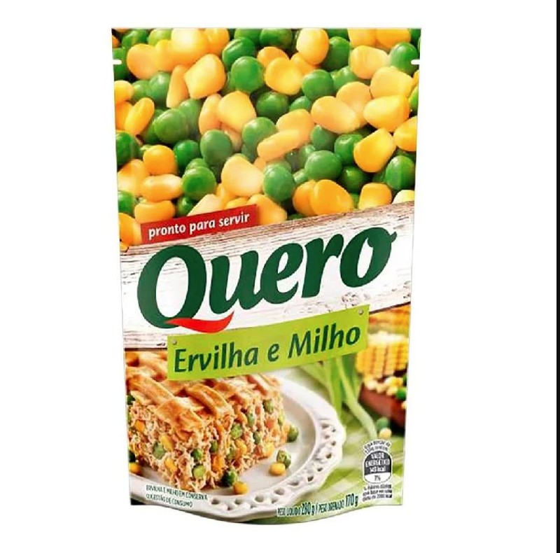DUETO ERVILHA E MILHO QUERO SACHE 170G
